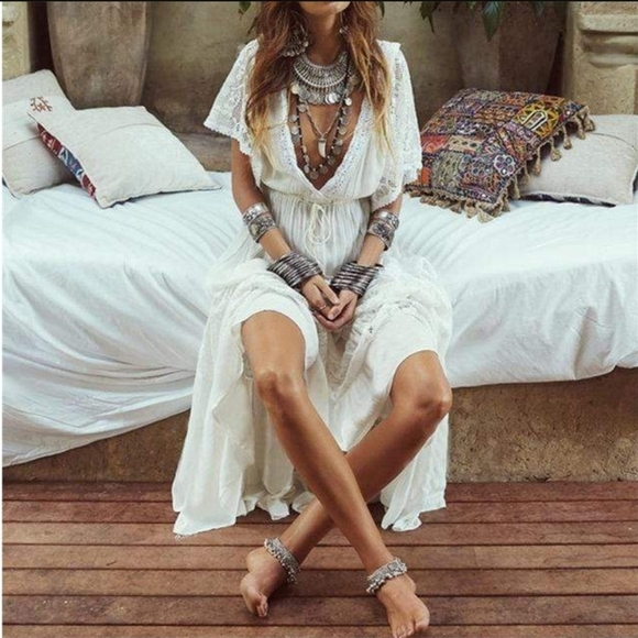 New! Boho Resort Dress - Picture 2 of 4